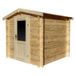 Abri de jardin bois massif 4m² - Madriers 28mm Gardy Shelter