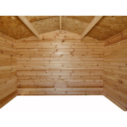 Cabane Primo madriers 28mm non traités 4,69m² intérieurs