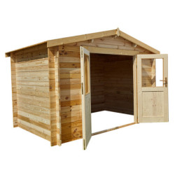 Cabane Primo madriers 28mm non traités 4,69m² intérieurs