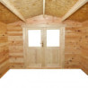 Cabane Primo madriers 28mm non traités 7,42m² intérieurs