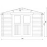 Abri en bois massif Primo 9m² 28mm traité teinté marron Gardy Shelter