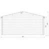 Abri en bois massif 12m² - 28mm Traité teinté marron Gardy Shelter