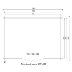 Abri en bois massif 12m² - 28mm Traité teinté marron Gardy Shelter