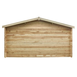 Abri en bois Primo madriers 28mm non traités 13,87m² intérieurs