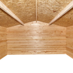 Abri en bois Primo madriers 28mm non traités 13,87m² intérieurs