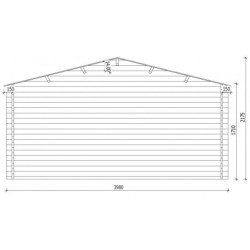 Abri en bois massif 16m² 28mm traité teinté marron Gardy Shelter
