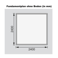 Abri de jardin 5,95m² Talkau 4 en bois brut 28mm - WoodFeeling