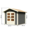 Abri de jardin 5,95m² Talkau 4 en bois gris 28mm - WoodFeeling