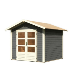 Abri de jardin 5,95m² Talkau 4 en bois gris 28mm - WoodFeeling