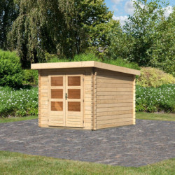 Abri de jardin 7,04m² Bastrup 4 en bois brut 28mm - WoodFeeling