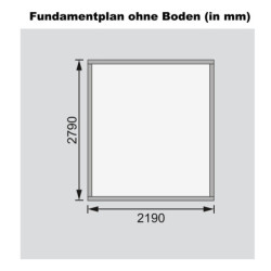 Abri de jardin 7,04m² Bastrup 4 en bois brut 28mm - WoodFeeling