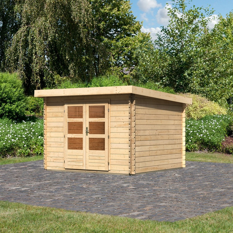 Abri de jardin 8,82m² Bastrup 5 en bois brut 28mm - WoodFeeling