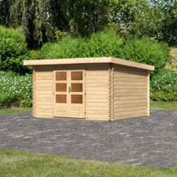 Abri de jardin 10,60m² Bastrup 7 en bois brut 28mm - WoodFeeling