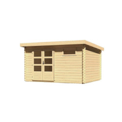 Abri de jardin 11,49m² Bastrup 8 en bois brut 28mm - WoodFeeling