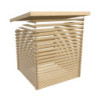 Abri 7,04m² Bastrup 3 en bois brut 28mm avec appentis 2m - WoodFeeling