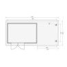 Abri 11,49m² Bastrup 8 en bois 28mm avec appentis 3m WoodFeeling