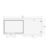 Abri 11,49m² Bastrup 8 en bois 28mm avec appentis 4m WoodFeeling