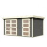 Abri en bois gris 10,98m² Mühlentrup 2 - cloison intérieure - WoodFeeling
