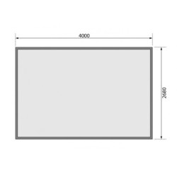 Abri en bois gris 10,98m² Mühlentrup 2 - cloison intérieure - WoodFeeling