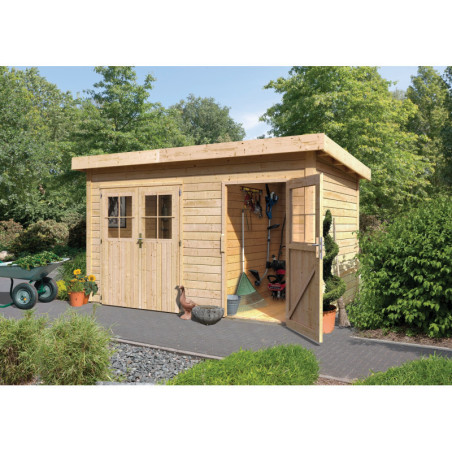 Abri de jardin 8,88m² Tintrup en bois brut 28mm - WoodFeeling