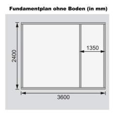 Abri de jardin 8,88m² Tintrup en bois brut 28mm - WoodFeeling