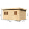 Abri de jardin 11,62m² Mattrup en bois brut 28mm - WoodFeeling