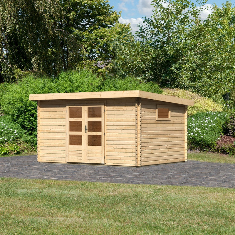 Abri de jardin 11,49m² Trittau 5 en bois brut 40mm - WoodFeeling