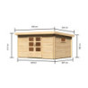 Abri de jardin 11,49m² Trittau 5 en bois brut 40mm - WoodFeeling