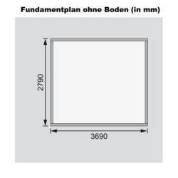 Abri de jardin 11,49m² Trittau 5 en bois brut 40mm - WoodFeeling