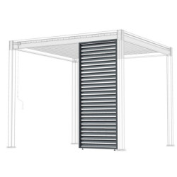 Panneau latéral anthracite Ombrea à ventelles 1m