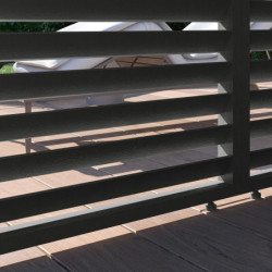 Panneau latéral anthracite Ombrea à ventelles 1m