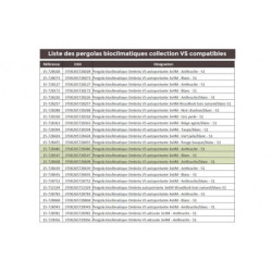 Panneau latéral anthracite Ombrea à ventelles 1m