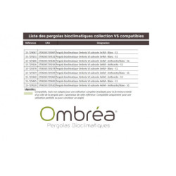 Panneau latéral anthracite Ombrea à ventelles 1m