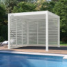 Panneau blanc latéral Ombrea à ventelles 1m