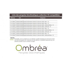 Panneau blanc latéral Ombrea à ventelles 1m