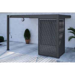Panneau anthracite  latéral Ombrea à ventelles 1.33m