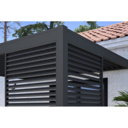 Panneau anthracite  latéral Ombrea à ventelles 1.33m