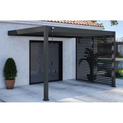 Panneau anthracite  latéral Ombrea à ventelles 1.33m