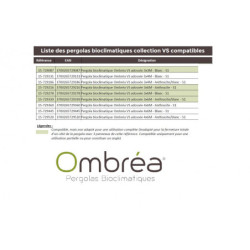 Panneau anthracite  latéral Ombrea à ventelles 1.33m