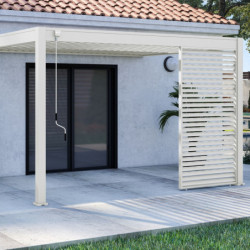 Panneau blanc latéral Ombrea à ventelles 1.33m
