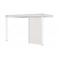 Panneau blanc latéral Ombrea à ventelles 1.33m