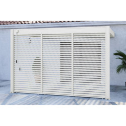 Panneau blanc latéral Ombrea à ventelles 1.33m