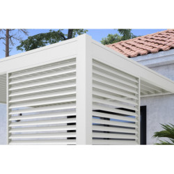 Panneau blanc latéral Ombrea à ventelles 1.33m