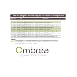 Panneau blanc latéral Ombrea à ventelles 1.33m