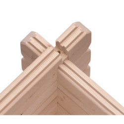 Abri Trittau 5 bois 40mm + appentis 330cm et 2 parois WoodFeeling