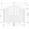 Abri de jardin Lannion 8,88m² en bois traité autoclave 28mm SOLID