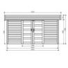 Abri de jardin en bois traité autoclave 28mm 12m² Malmo SOLID