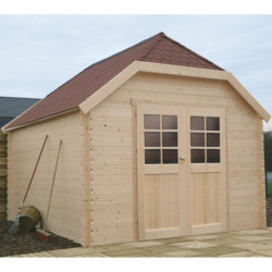 Abri Limerick 11,56m² en bois traité autoclave 28mm - SOLID