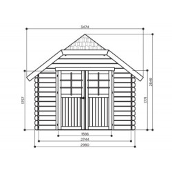 Abri Limerick 11,56m² en bois traité autoclave 28mm - SOLID
