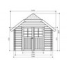 Abri Limerick 11,56m² en bois traité autoclave 28mm - SOLID